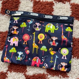 Lesportsac circus print pouch